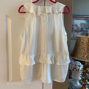 Ann Taylor Tops - NWT Ann Taylor Ruffle Trim Blouse Size Large Ann Taylor Tops - NWT Ann Taylor Ruffle Trim Blouse Size Large